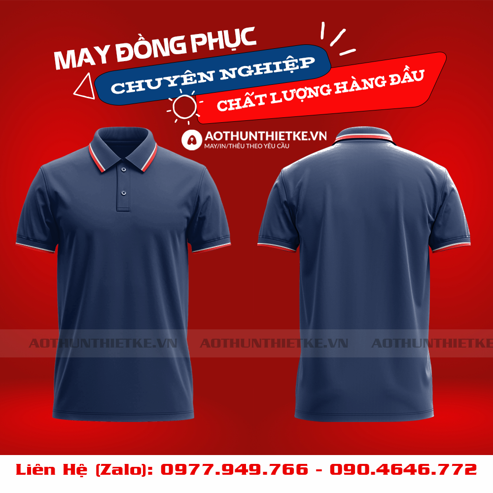 Áo Đồng Phục Polo 2 Sọc Xanh Navy_thumbnail_0
