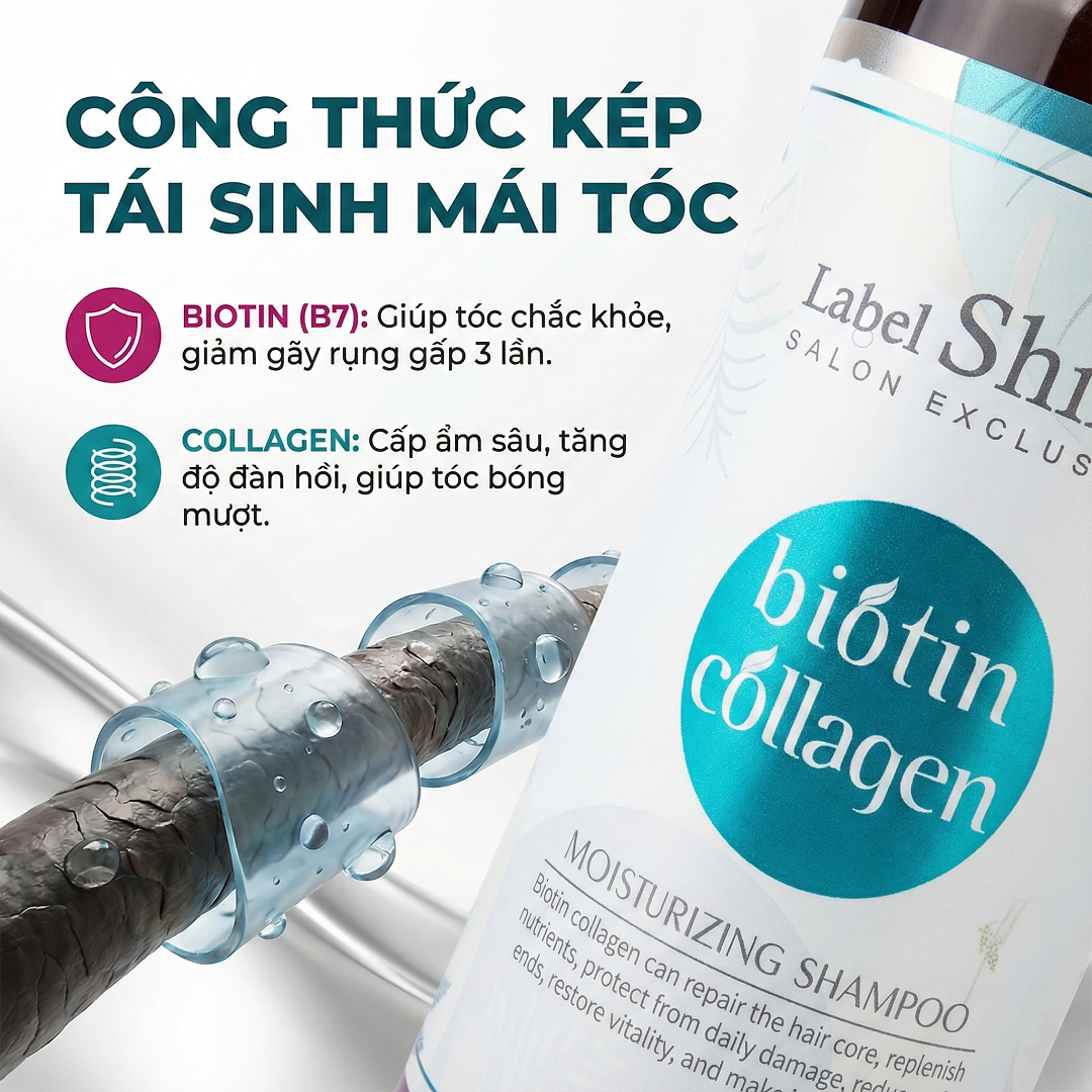 Bộ Gội Xả Biotin Collagen Ý 1500ml (Size Khủng) - Siêu Phục Hồi Hư Tổn, Hương Nước Hoa Sang Trọng_thumbnail_2