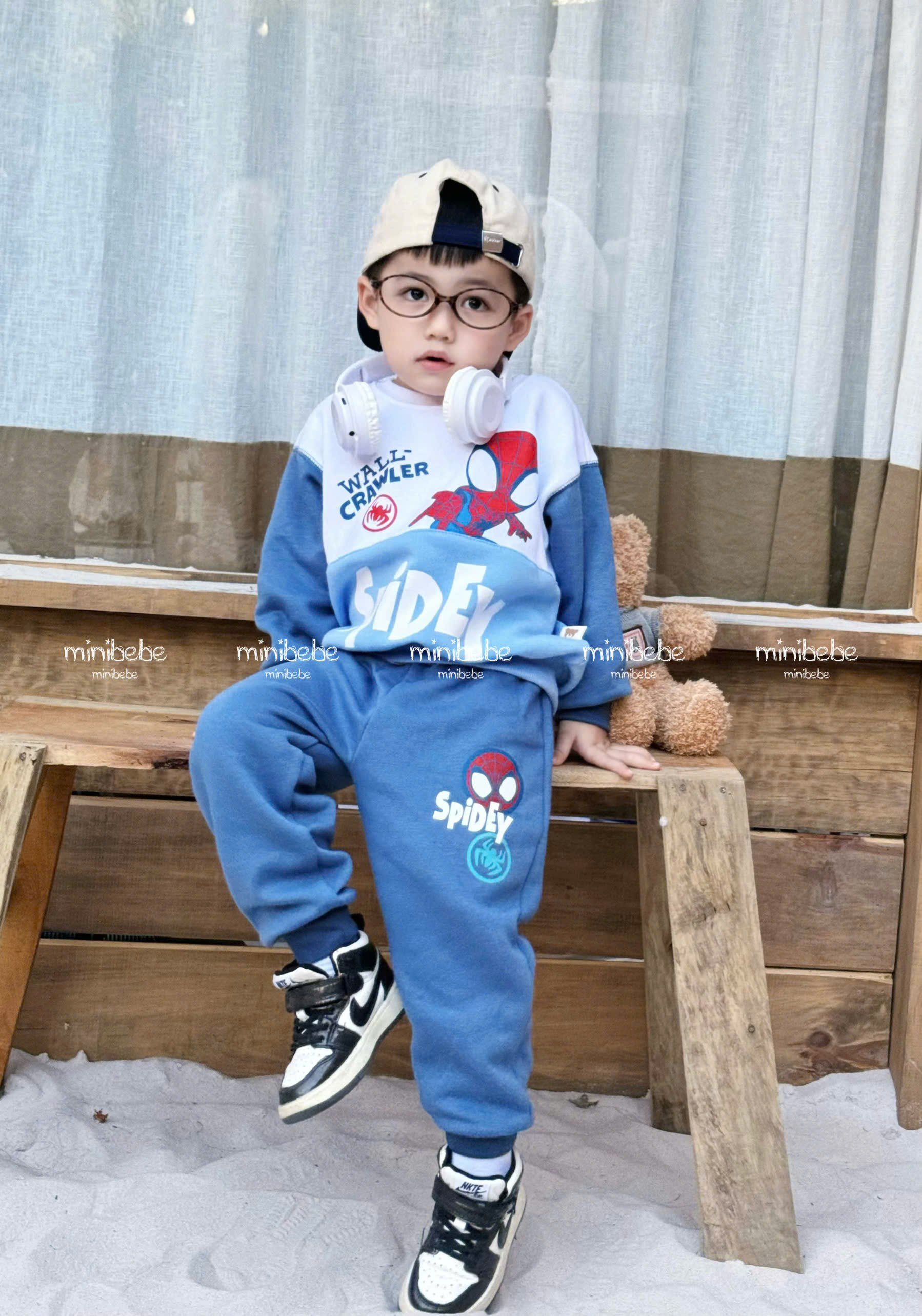 Q64 BỘ NỈ NHỆN PHỐI WALL - CRAWLER- A210.426