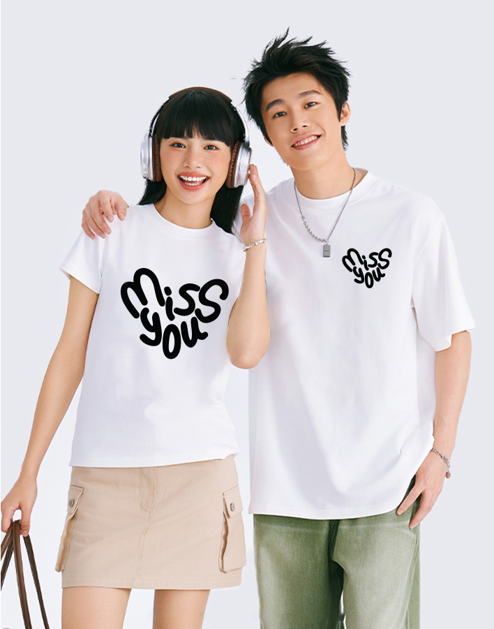Áo thun cặp đôi couple trái tim from rộng ATD1374 Miucho vải cotton thoáng mát cổ tròn in mix_thumbnail_2