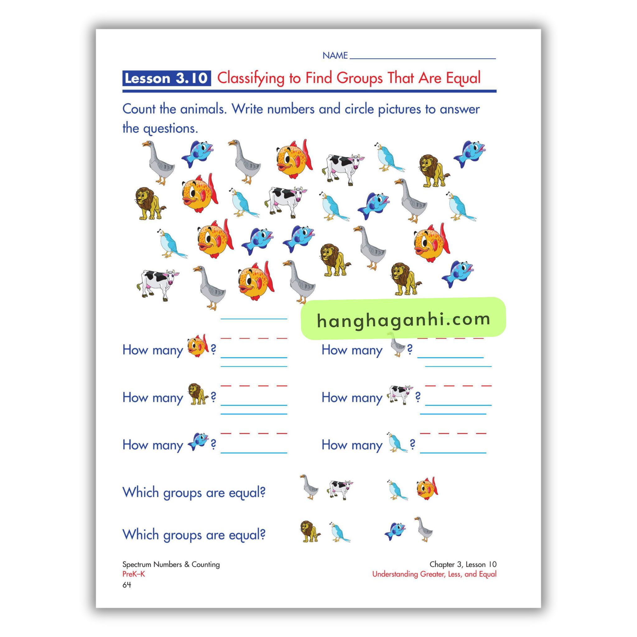 Sách Spectrum Numbers & Counting Workbook Grade PK-K_thumbnail_6