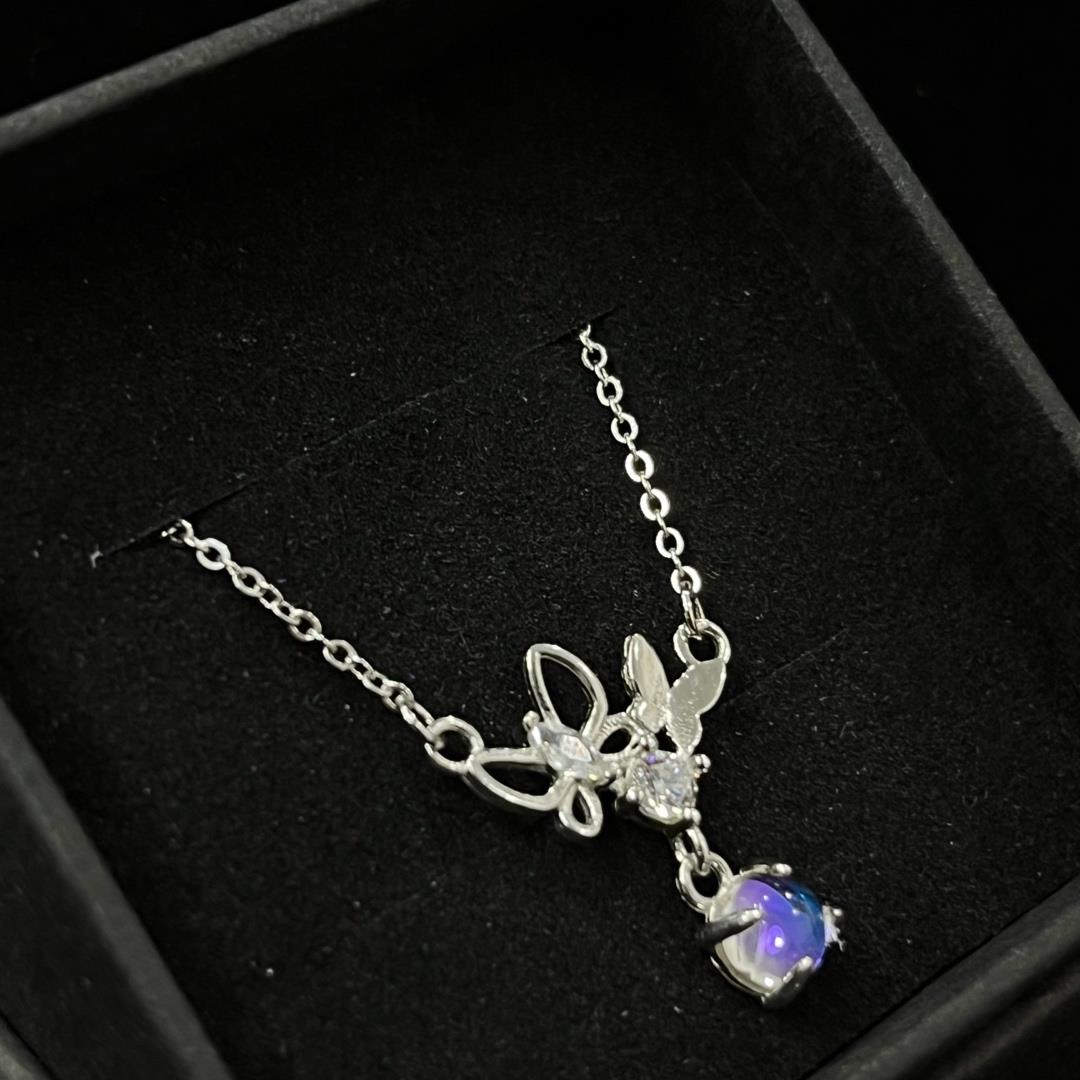 vòng cổ bạc xi bạch kim nàng tiên bướm đá moon_thumbnail_1