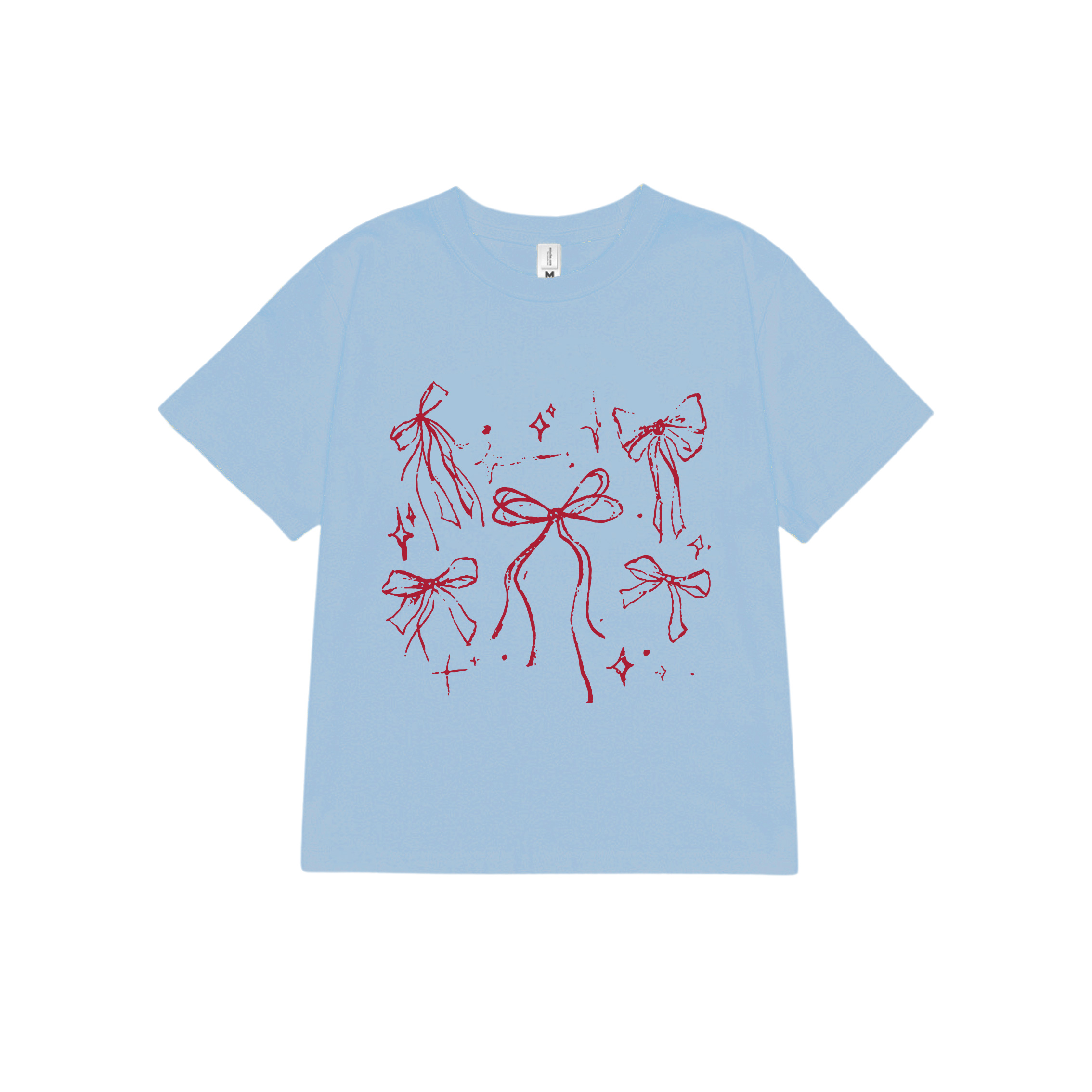 Áo thun baby tee nơ conquette xinh form ôm ABD1311 Miucho tay ngắn cổ tròn hotrend in mix_thumbnail_12