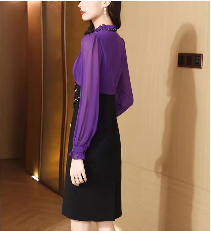 14383-Đầm body phối 2 màu đen tím_thumbnail_3