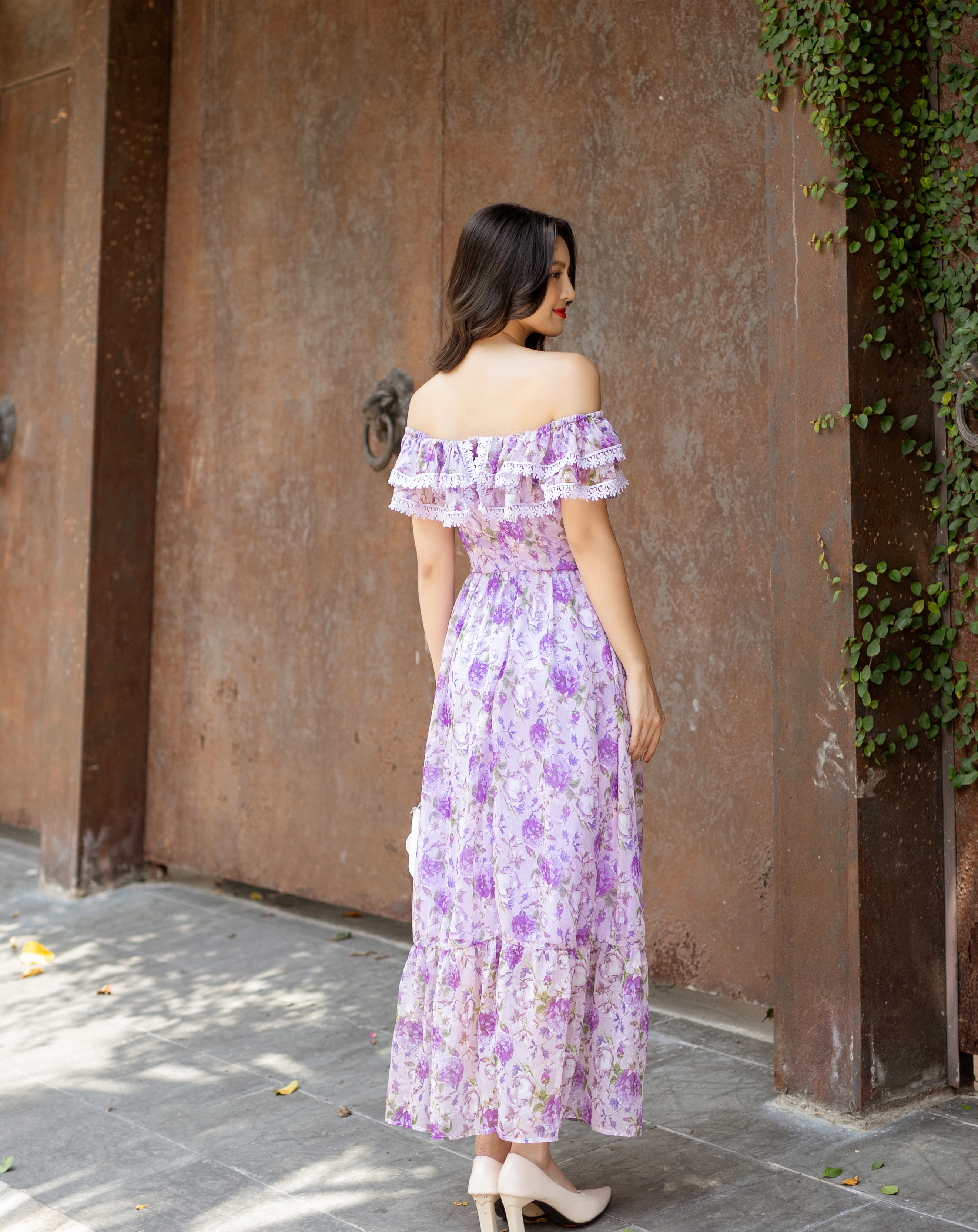 Đầm maxi bèo phối ren 2in1_thumbnail_5