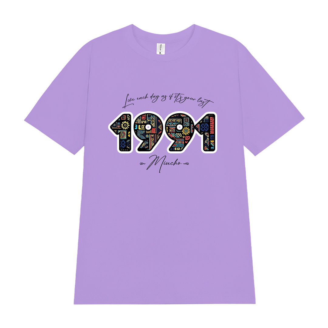 Áo thun nữ in năm sinh 1991 form vừa regular vải cotton 4c thoáng mát ARD1778 Miucho Chic in mix_thumbnail_11