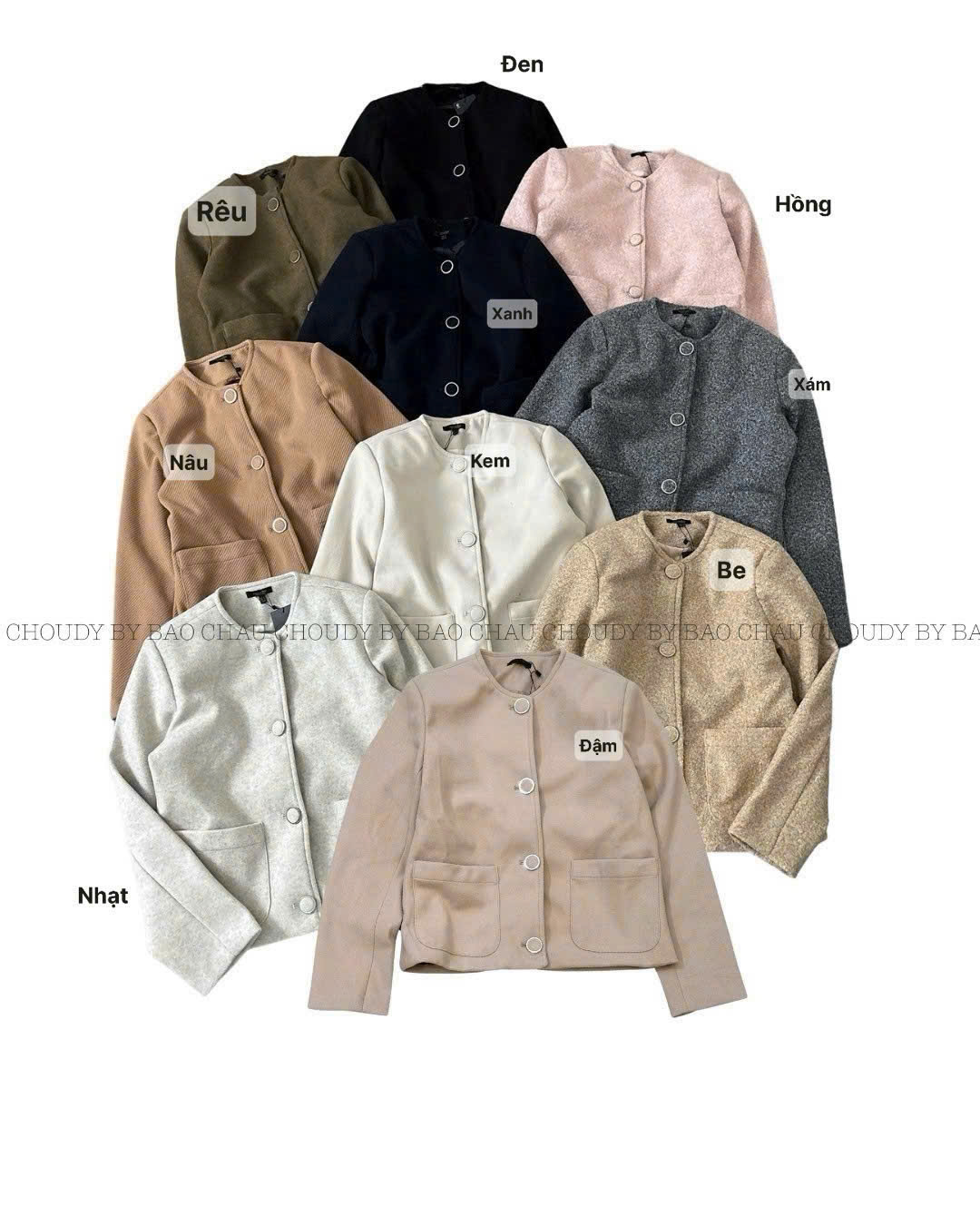 A725 ÁO DẠ 10 MÀU