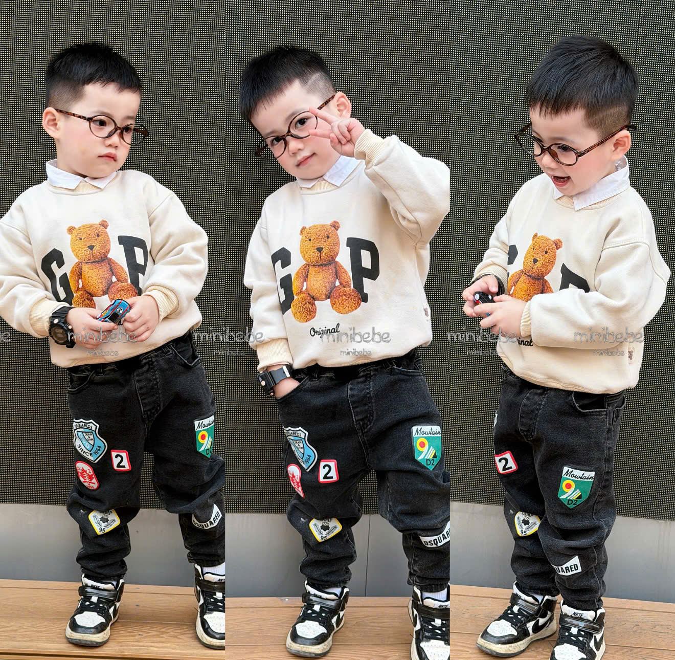 T83 SET 2 ÁO GẤU GAP ĐỎ BE- A106.269_thumbnail_2