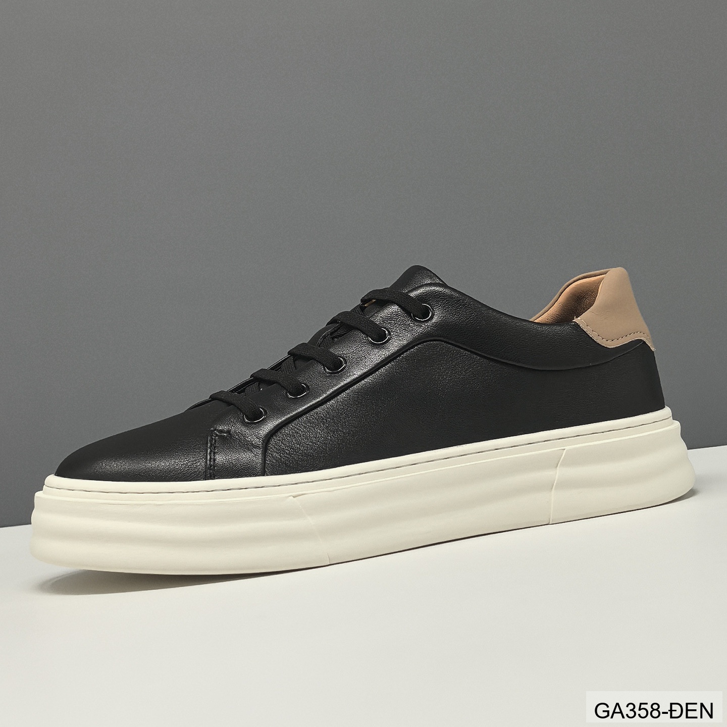 GA358 - Giày Sneaker Nam Đế Dày Phong Cách Hàn Quốc Da Bò Thoáng Khí_thumbnail_14
