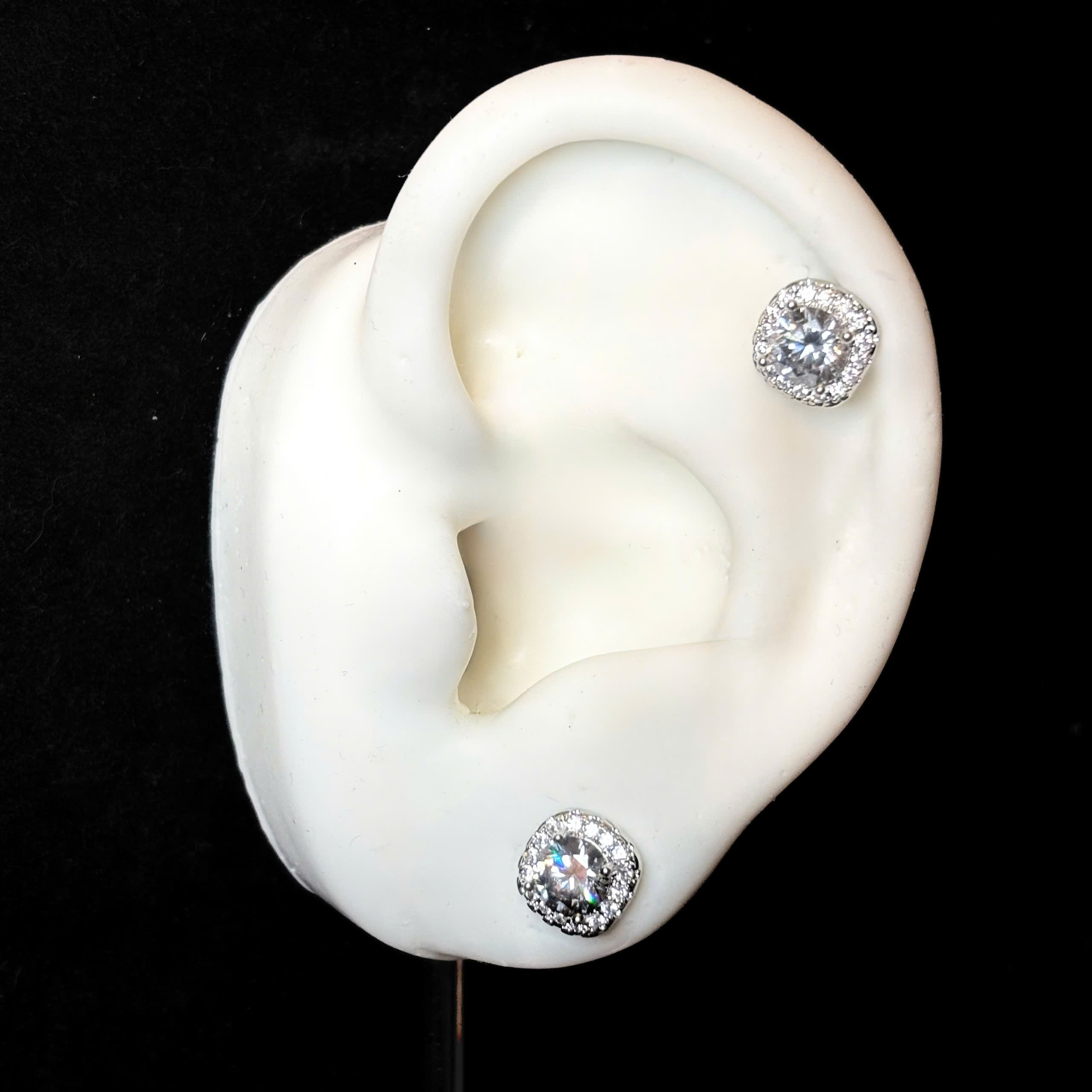 Khuyên kiểu đá xanh hợp kim vuông bi vặn_thumbnail_3