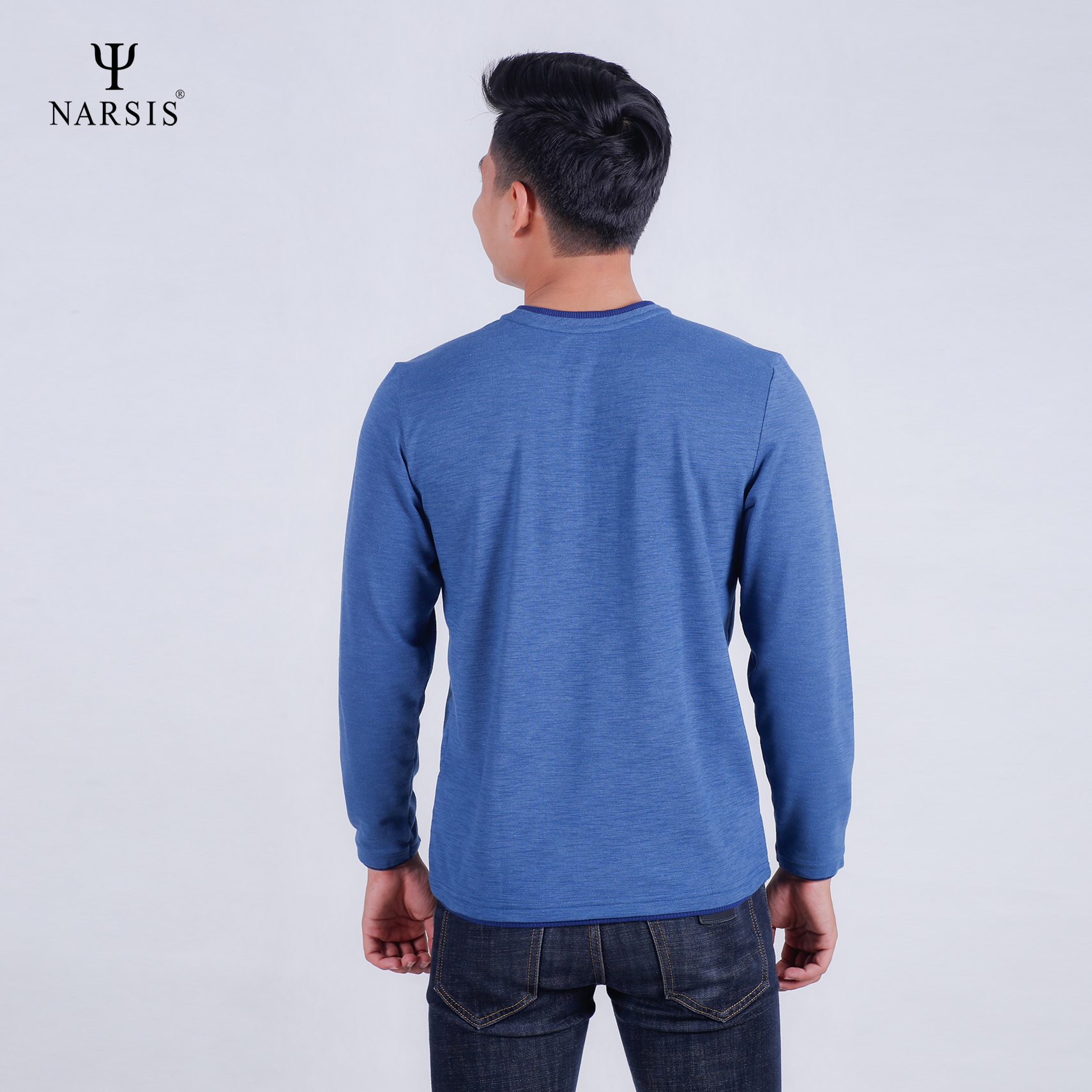 ÁO NAM THU ĐÔNG D7058 NARSIS CHẤT LIỆU THOÁNG MÁT, DỄ CHỊU, THOẢI MÁI CẢ NGÀY, DỄ VẬN ĐỘNG_thumbnail_1