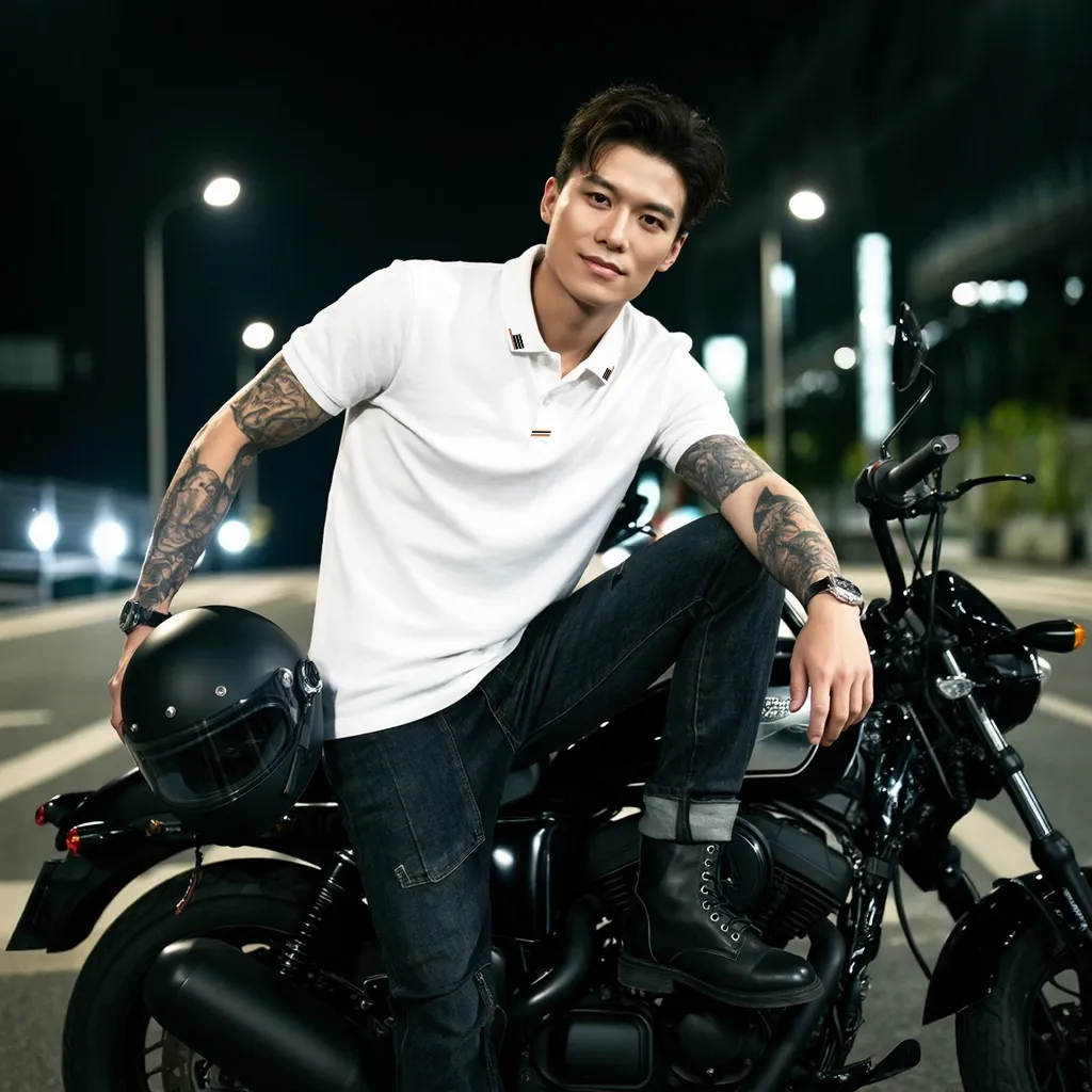 Áo polo nam form regular 2469 Miucho Iconic vải polyester mềm mại thoáng mát in artwork_thumbnail_2