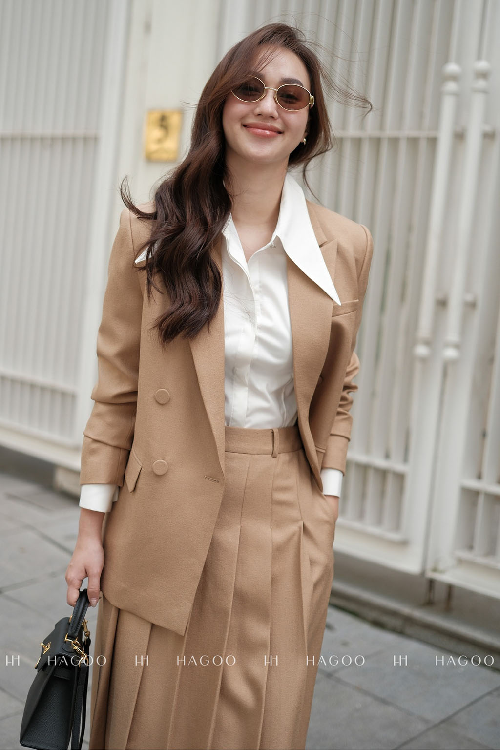 Chân váy xếp ly cạp rời HAGOO