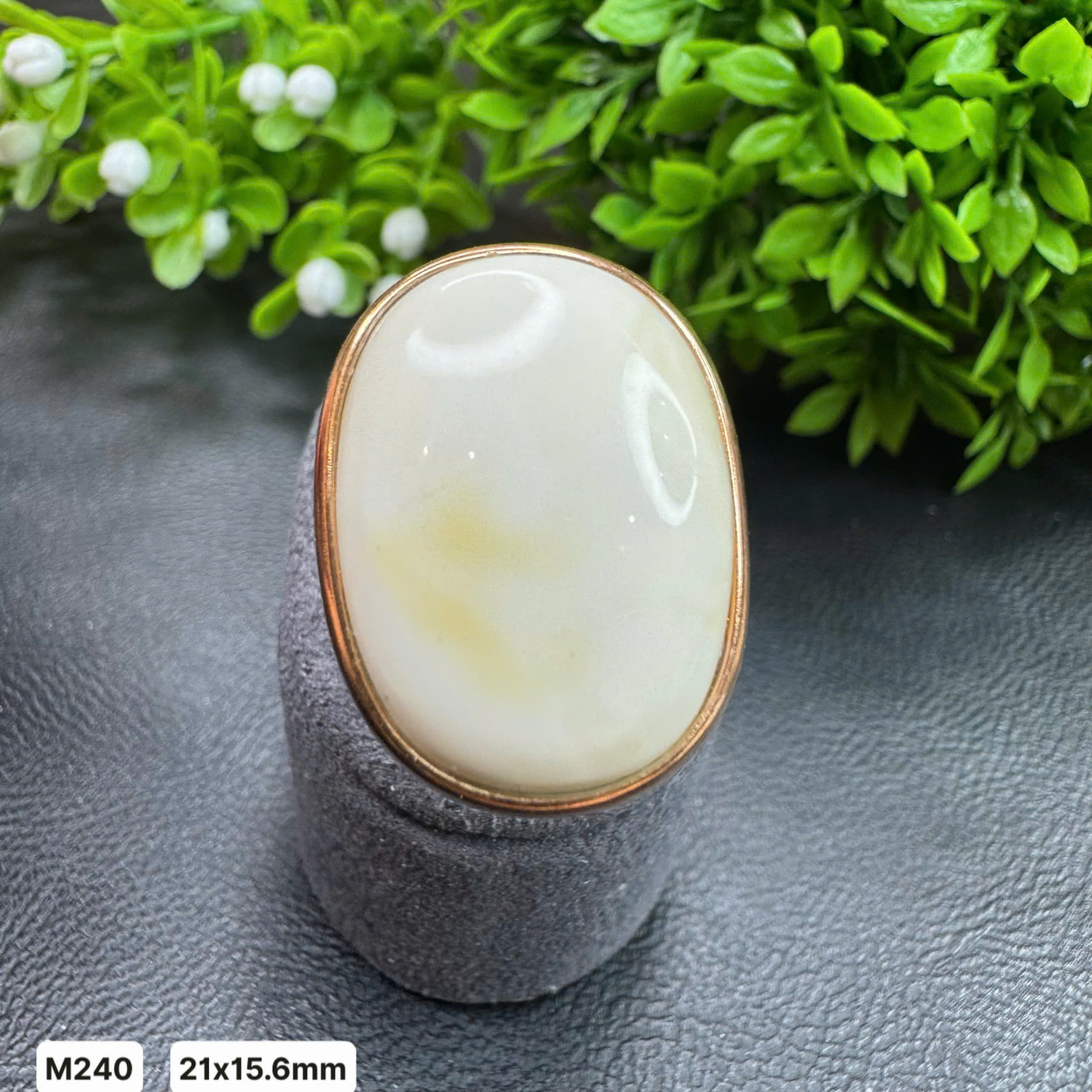 Nhẫn Bạch Bạc Mạ Vàng - M240