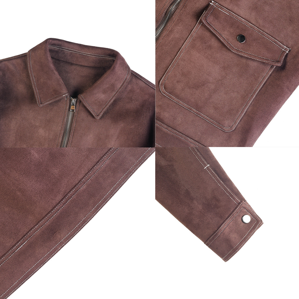 PA14 – Áo jacket nam thu đông dây kéo đồng màu, cổ bẻ, túi lớn, lót lông_thumbnail_3