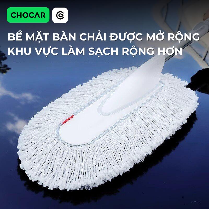CHOCAR Chổi quét bụi xe ô tô gấp gọn có hộp bảo quản; Lông chải mềm phủ sáp tuyết cao cấp; Chổi cầm tay vệ sinh xe sạch nhanh