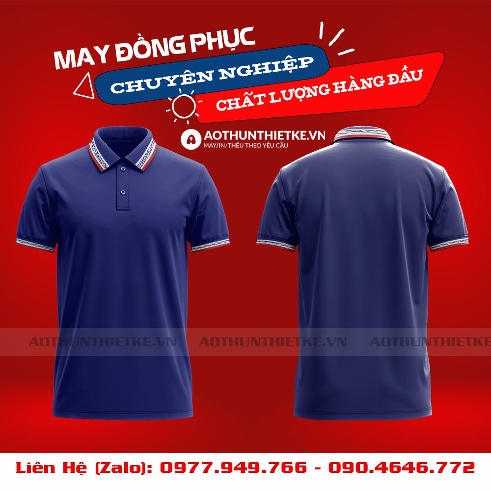 Áo Đồng Phục Polo Caro Xanh Navy_thumbnail_0