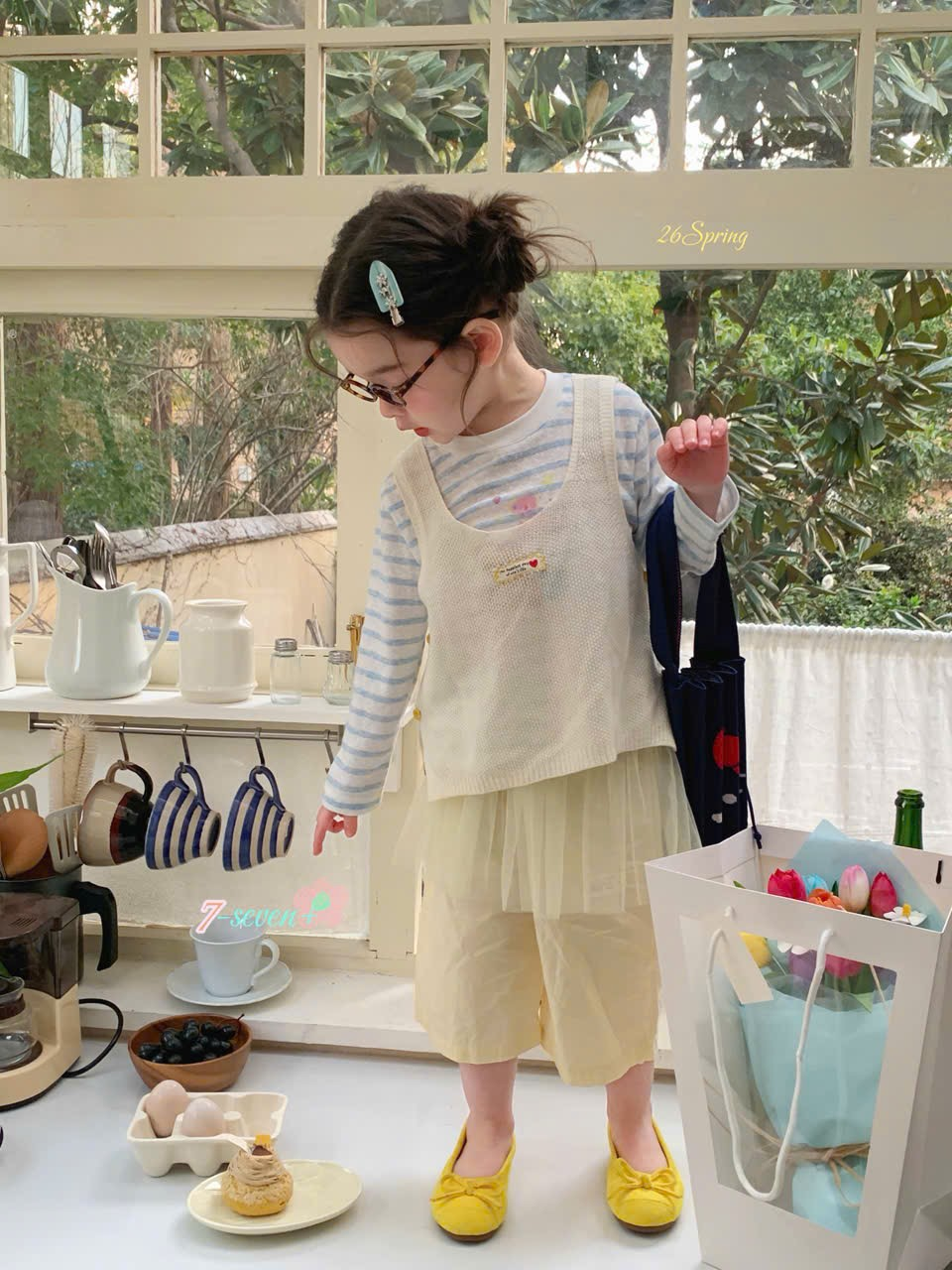 (H68) Quần thô màu vàng vạp voan hãng Seven