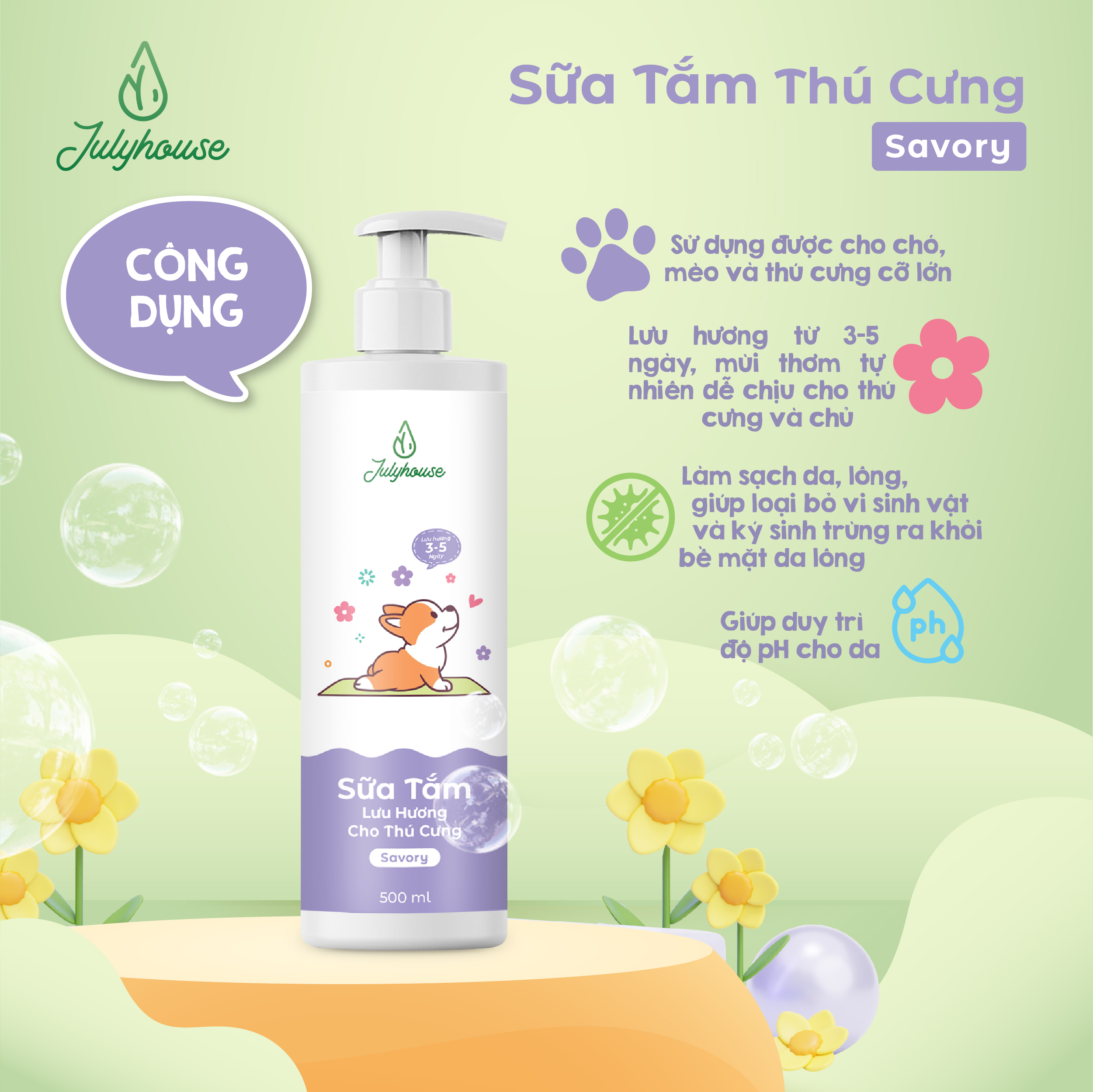 Sữa Tắm Lưu Hương Cho Thú Cưng Savory Julyhouse_thumbnail_2