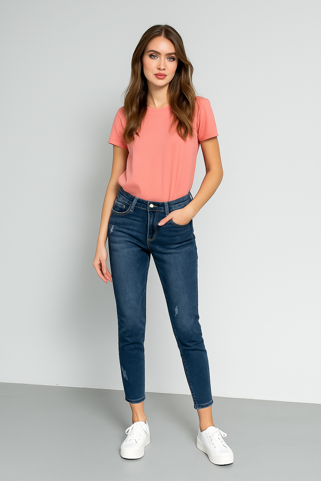 QJ287 - Jeans xước JB