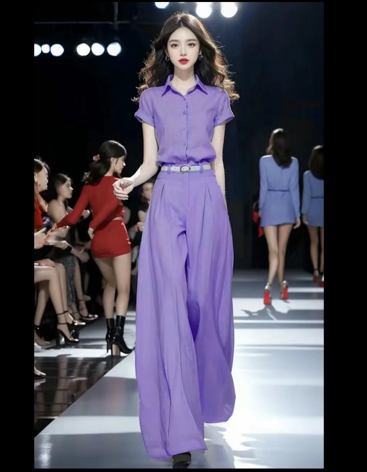 Set bộ đồ áo sơ mi phối quần ống rộng phong cách_thumbnail_5