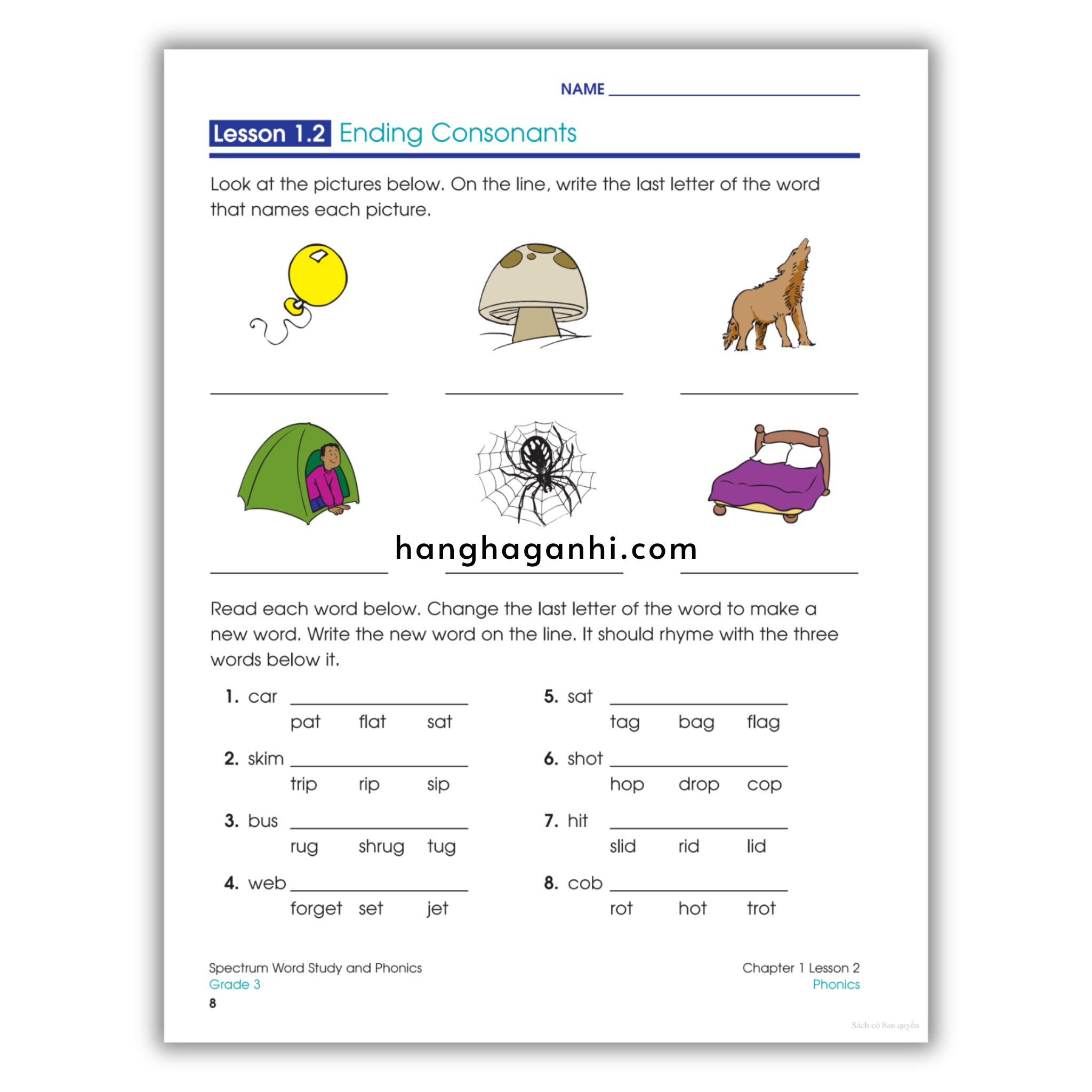 Sách Spectrum Word Study and Phonics Workbook Grade 3_thumbnail_9