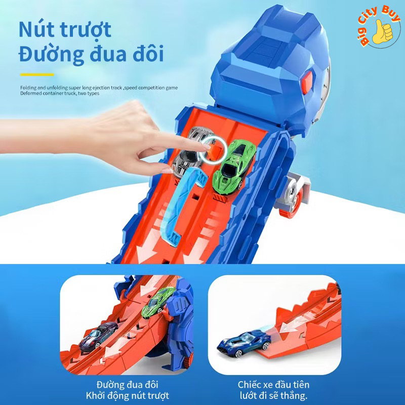 Đồ Chơi Xe Khủng Long Nuốt Ô Tô, Đồ Chơi Xe Khủng Long Biến Hình Cầu Trượt, Xe Đồ Chơi Cho Bé Trai_thumbnail_6