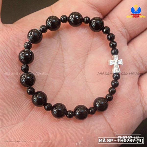 Vòng Mân Côi đá Agate đen tự nhiên_thumbnail_2