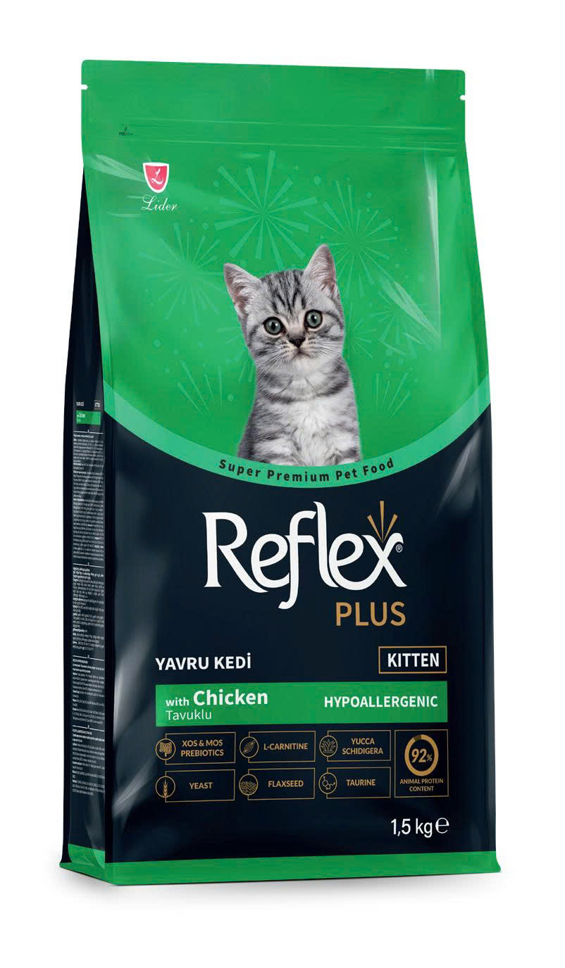 Thức ăn cho mèo Reflex Plus Kitten Food Chicken (vị thịt gà) 1,5kg)