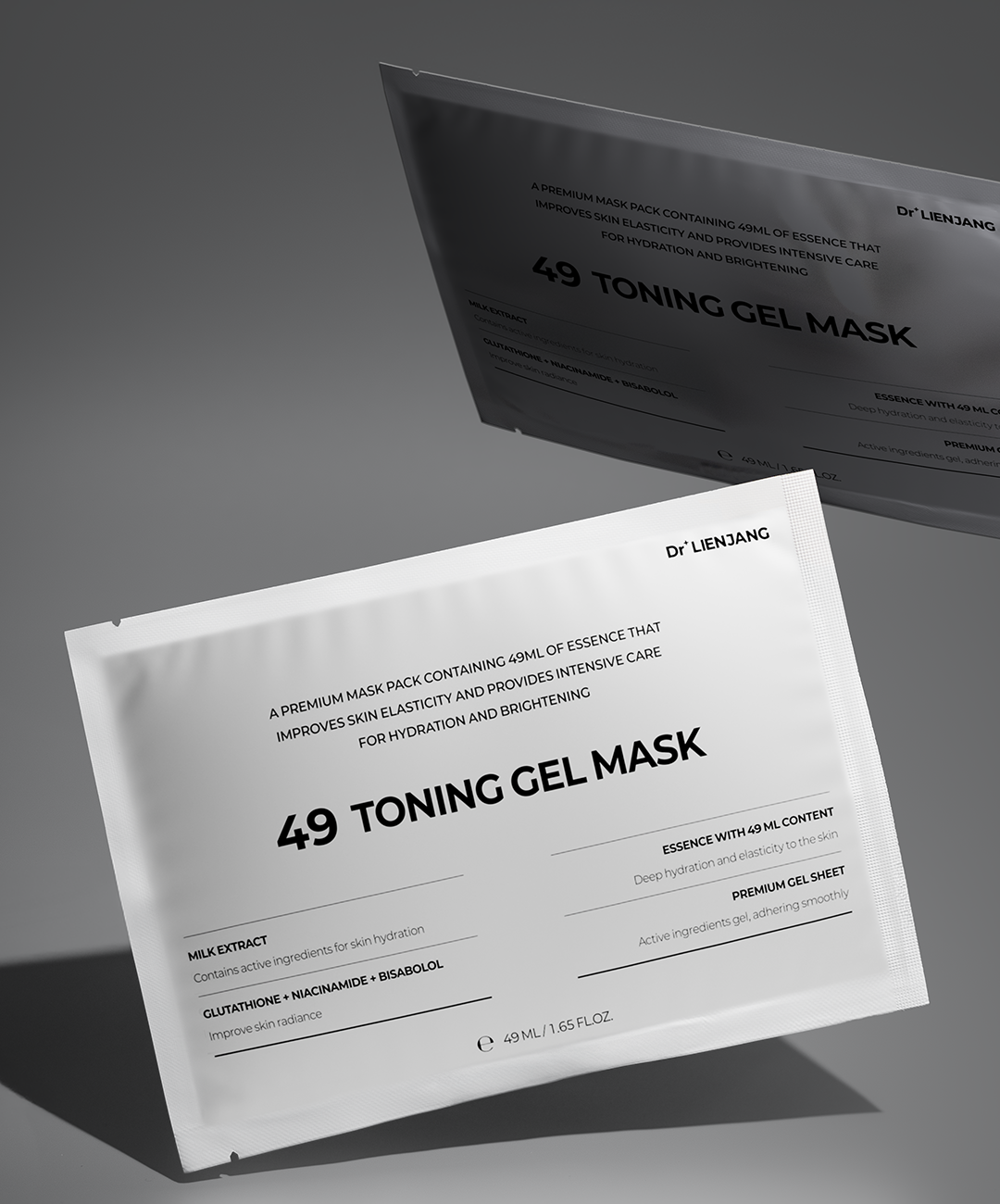 DR LIENJANG 49 TONING GEL MASK - Mặt Nạ Lai Gel Cao Cấp Dưỡng Sáng Phục Hồi Da Hybrid Gel Mask - Snow Extract 200nm, Glutathione, Tranexamic Acid - Hybrid - 49ml x 5 - [DLJ007]_thumbnail_2