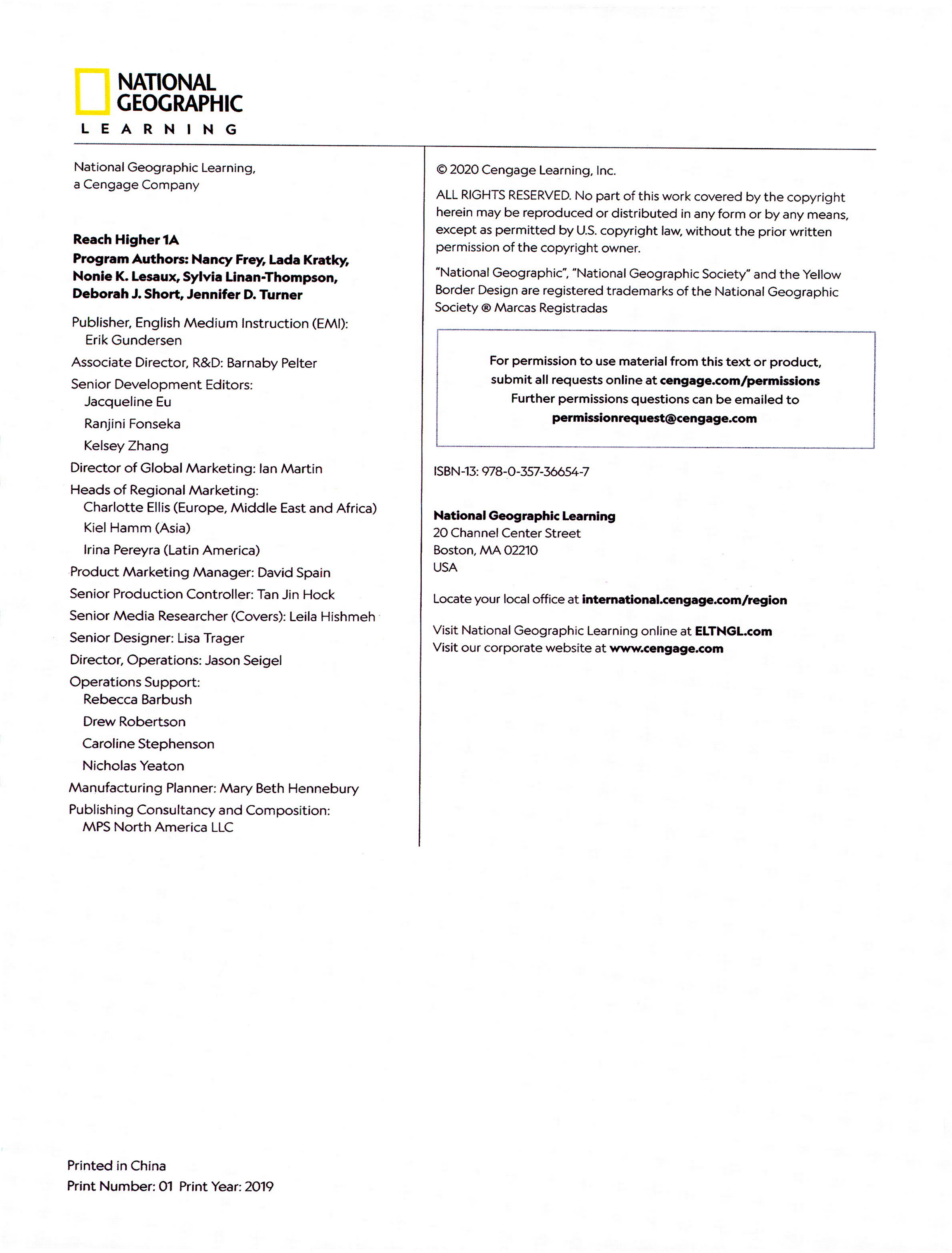 National Geographic Reach Higher 1A Student'sBook (2020 – American English) – Sách giấy gáy đóng KEO nét đẹp_thumbnail_2