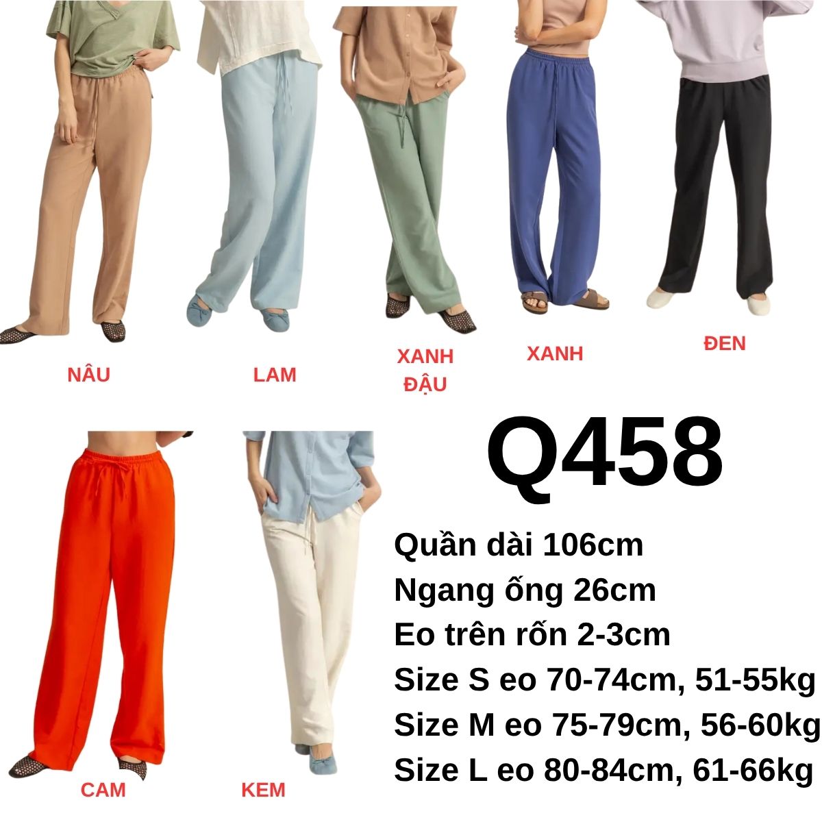 Q458 Quần ống suông DZ