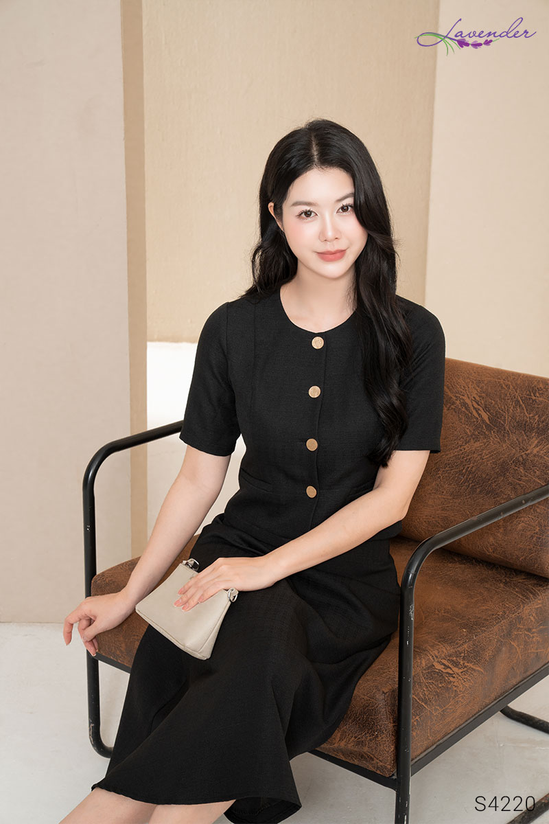 Set vest tweed tay cộc màu đen_thumbnail_4