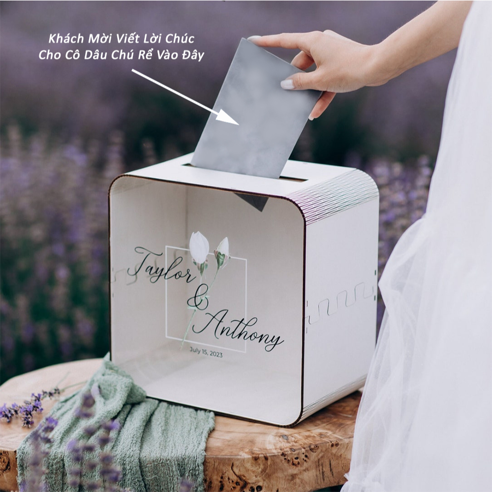 Hộp Thả Lời Chúc Đám Cưới, Sự Kiện, Công Ty, Sinh Nhật - (Size tính theo chiều ngang)_thumbnail_9