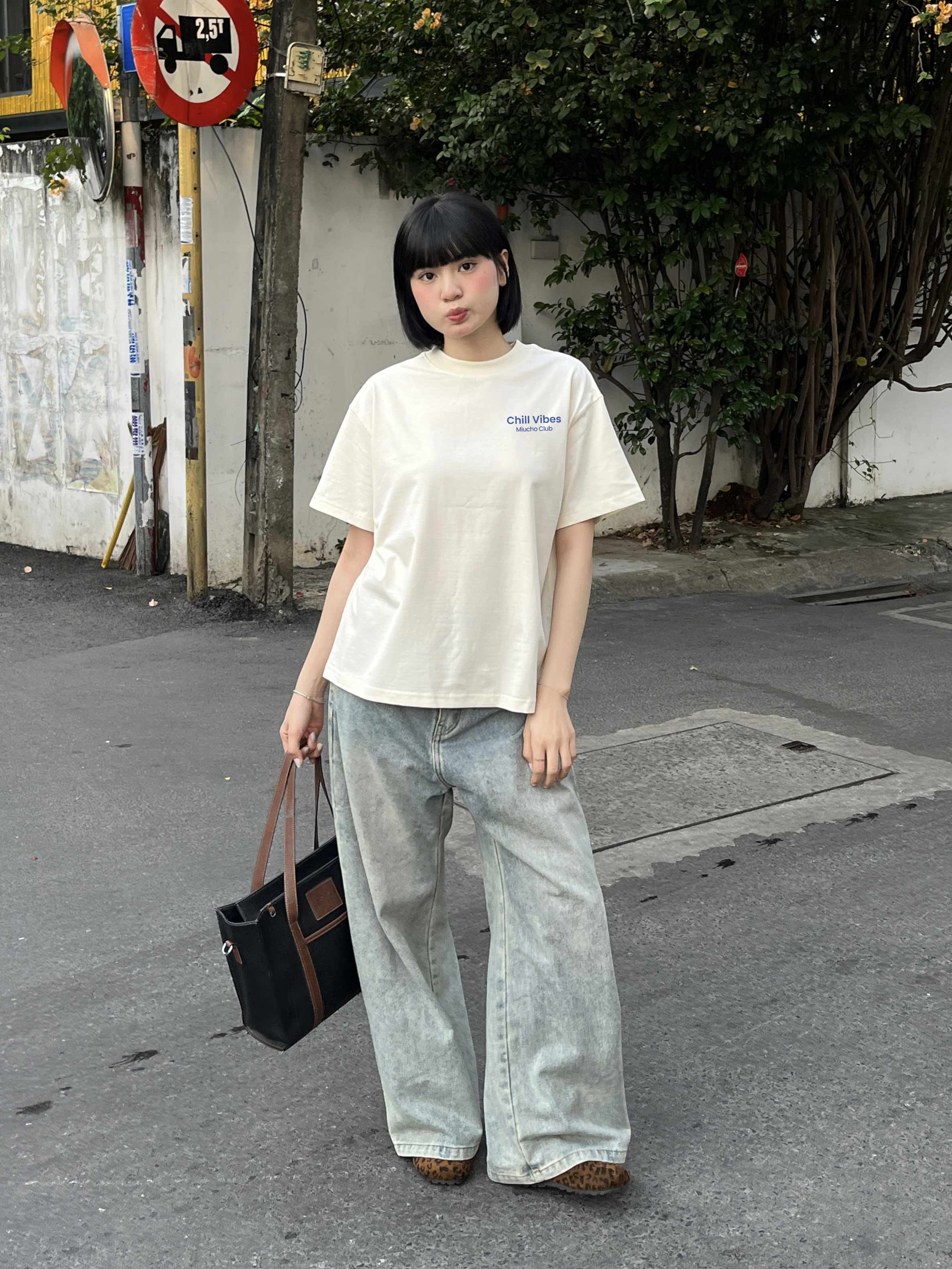 Áo thun boxy chill vibes 2104 Miucho cổ tròn vải cotton 2c 250gsm đứng form in mix_thumbnail_3