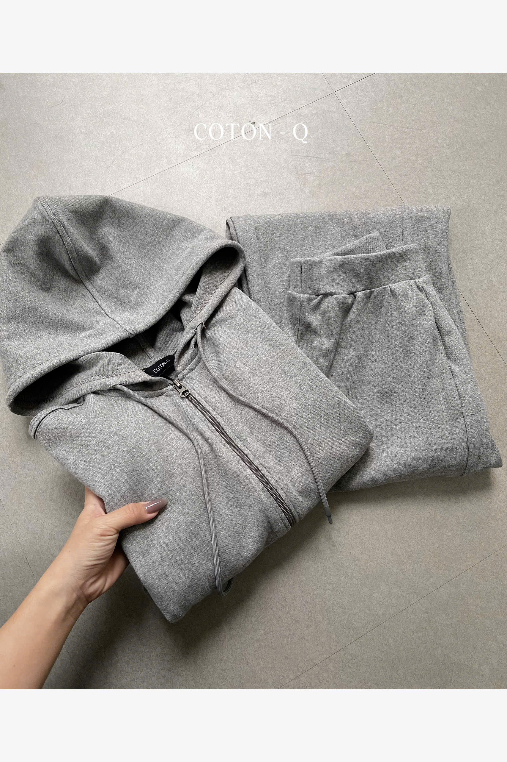 Set áo khoác có nón + quần thun dài ( XÁM )_thumbnail_6