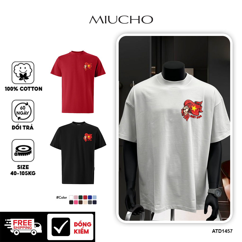 Áo thun nam in cờ Việt Nam ATD1457 Miucho Iconic vải cotton thoáng mát in artwork_thumbnail_1