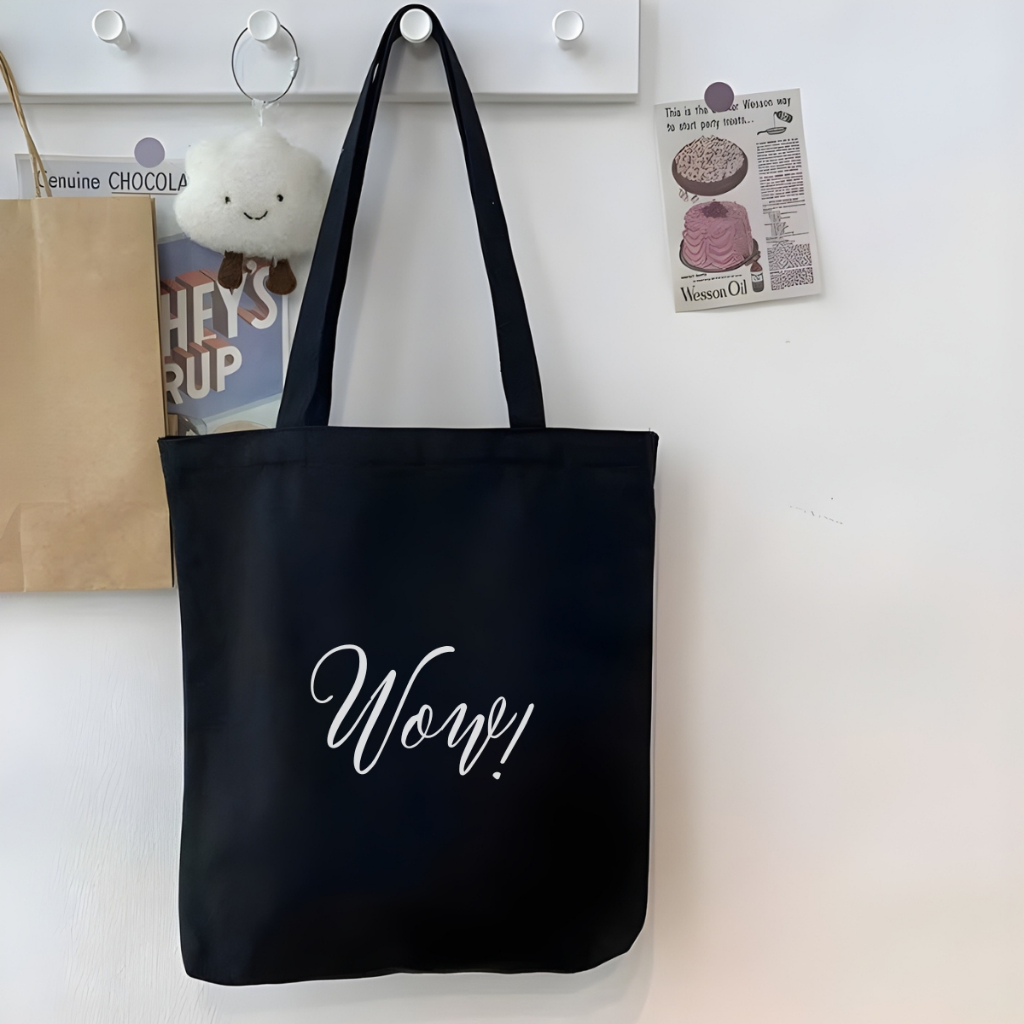 Túi tote vải canvas đeo vai, có khóa kéo và ngăn phụ hình thời trang WE TEE - WTU06_thumbnail_12