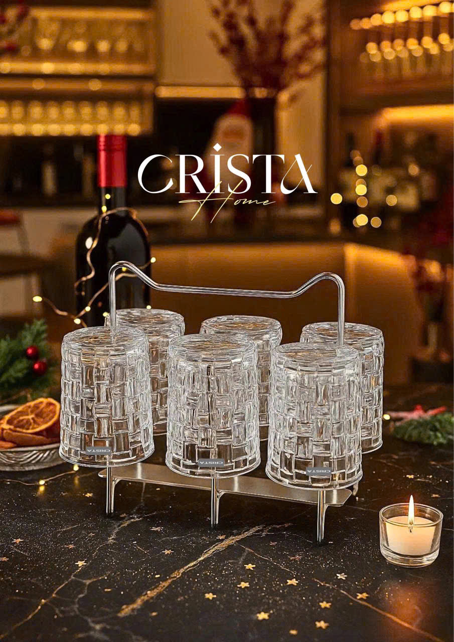 Bộ 6 cốc thủy CRISTA HOME tinh vân caro 280ml_thumbnail_22