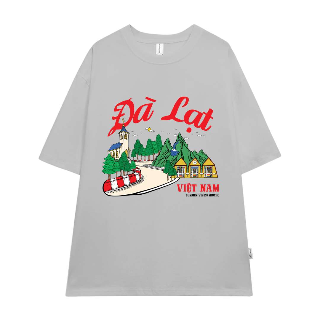 Áo thun du lịch Đà Lạt ATD1263 Miucho vải cotton thoáng mát in mix_thumbnail_16