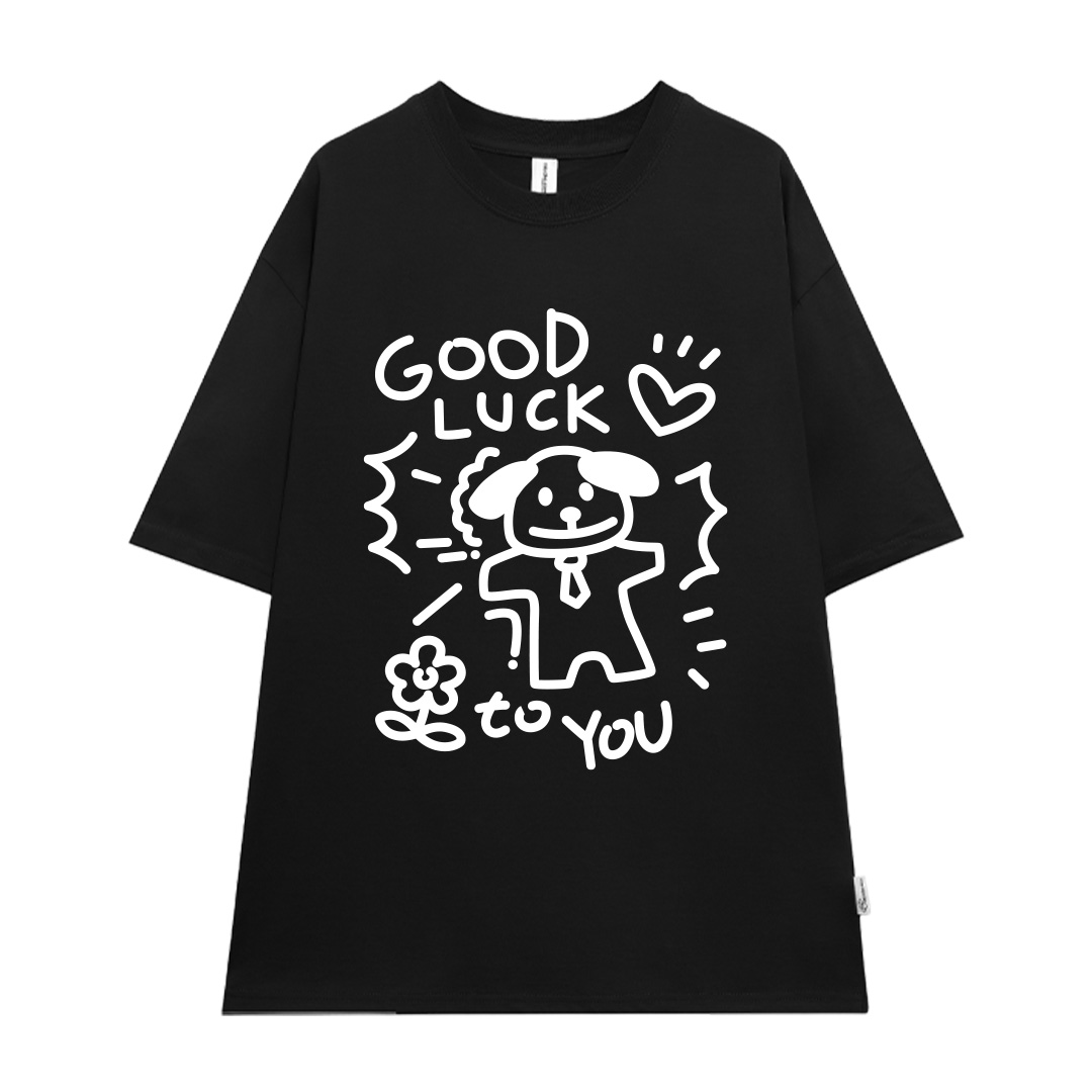 Áo thun cặp đôi couple chú cún đáng yêu from rộng ATD1365 Miucho vải cotton cổ tròn in artwork_thumbnail_16