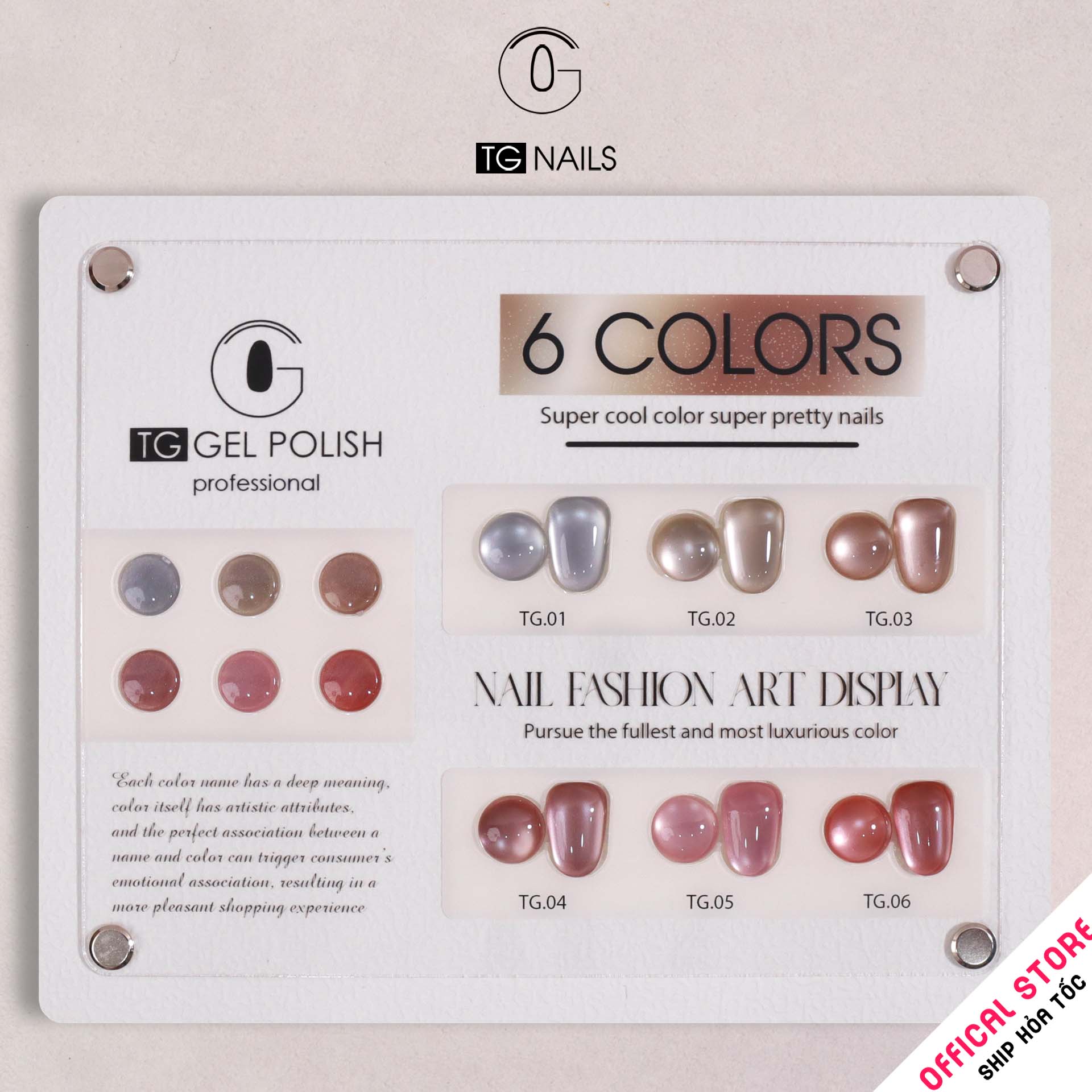 Set sơn gel 6 màu mắt mèo Kim Sa TG