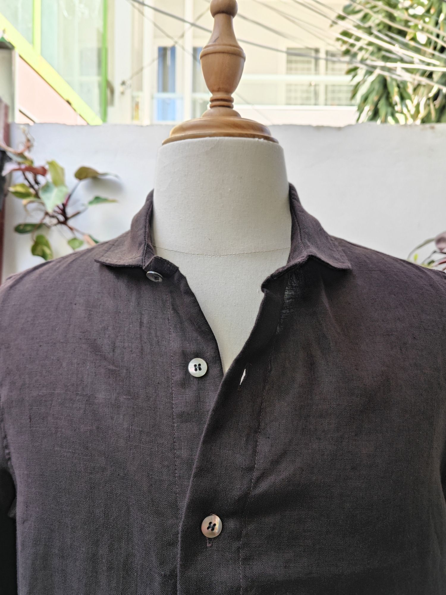 Sơ mi 100% linen tay dài cổ kiểu Ý_thumbnail_2