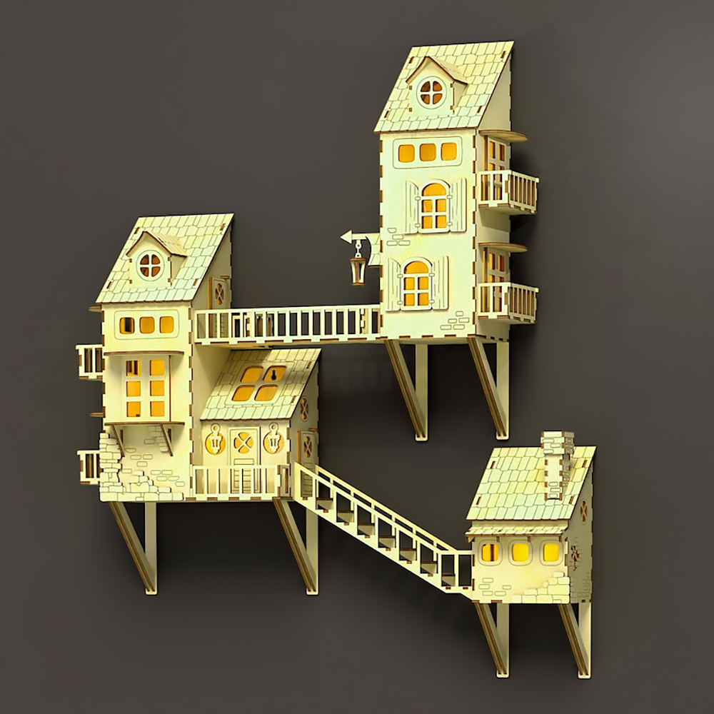 Đèn Ngủ Gỗ Hình Ngôi Nhà - Đèn ngủ treo tường đồng hành cùng giấc ngủ ngon, trang trí cho căn phòng_thumbnail_4