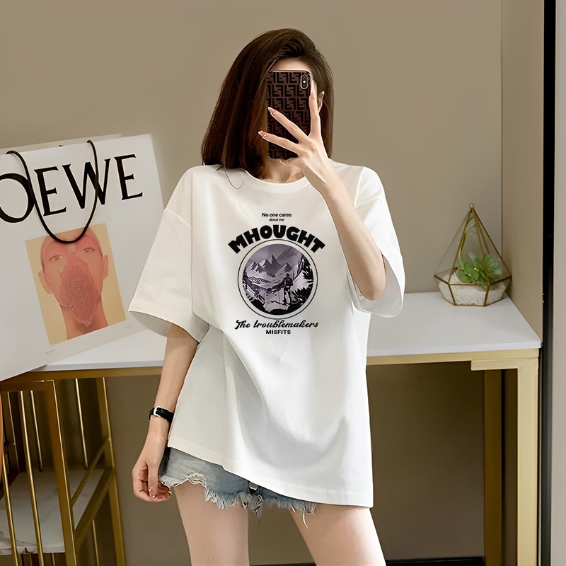 [Form Rộng] Áo thun nữ dáng rộng - Áo phông nữ form rộng 95% cotton - Loza G0129_thumbnail_7