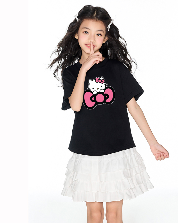 Áo thun bé gái form rộng dễ thương chất vải cotton thoáng mát AED1546 Miucho Kid in artwork_thumbnail_2