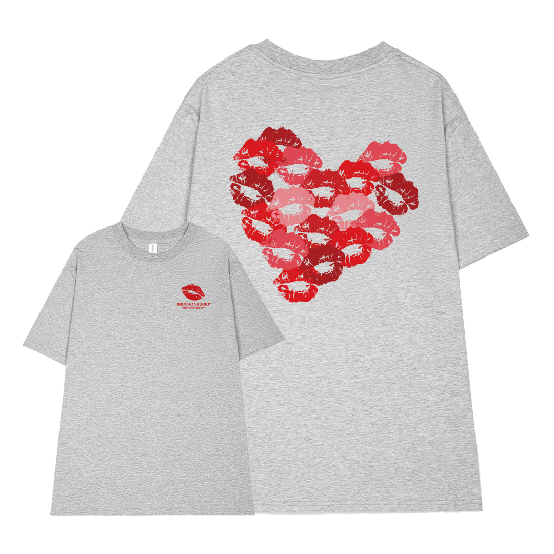 Áo thun cặp đôi couple trái tim from rộng ATD1381 Miucho vải cotton thoáng mát cổ tròn in mix_thumbnail_0