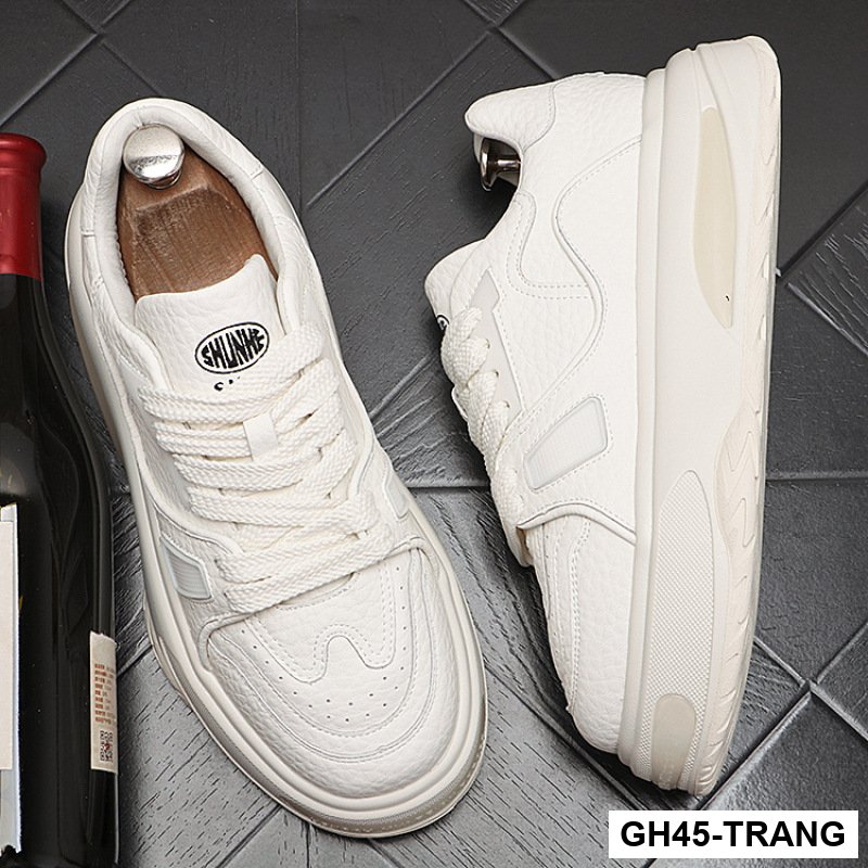 GH45 - Giày thể thao nam nữ màu trắng đế dày_thumbnail_12