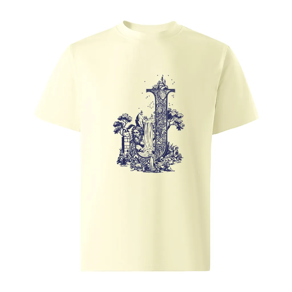 Áo thun nam form rộng Miucho Iconic cotton dày dặn thoáng mát trẻ trung năng đồng in chữ cái J 2755_thumbnail_10