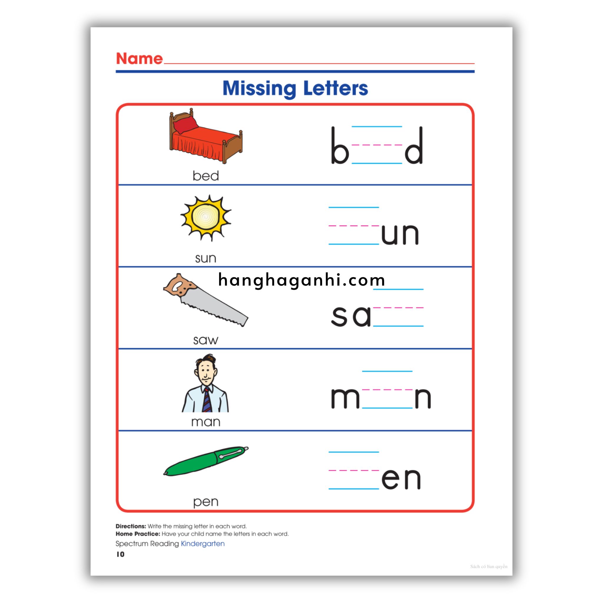 Sách Spectrum Reading Workbook Grade K_thumbnail_7